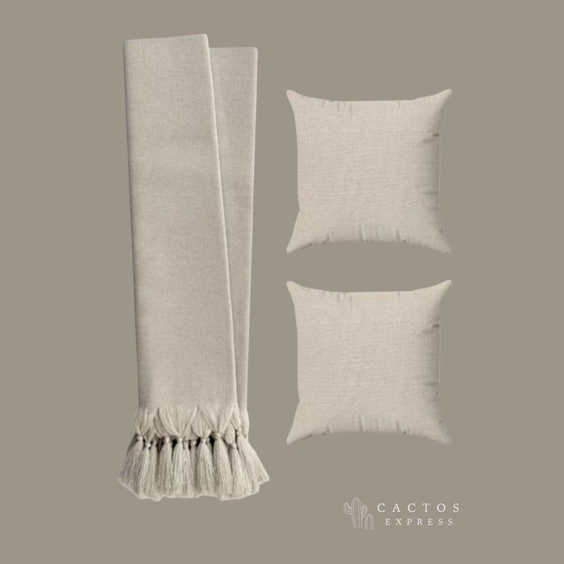 Kit Manta Para Cama ou Sofá Retrátil 3M + 2 Capas de Almofadas - Cactos Express